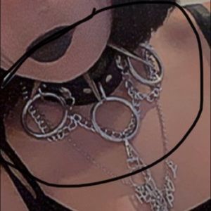 chain circle chocker goth